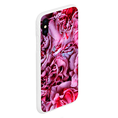 Чехол iPhone XS Max матовый Гвоздики / 3D-Белый – фото 2