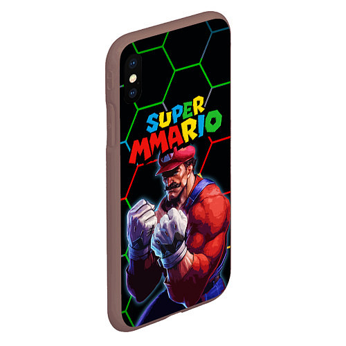 Чехол iPhone XS Max матовый ММАРИО ММА Супер Марио Super Mario / 3D-Коричневый – фото 2