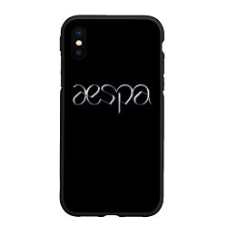 Чехол iPhone XS Max матовый AESPA, цвет: 3D-черный
