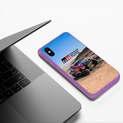 Чехол iPhone XS Max матовый Toyota Gazoo Racing Rally Desert Competition Ралли, цвет: 3D-фиолетовый — фото 2