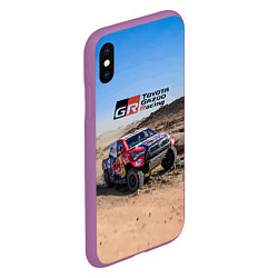 Чехол iPhone XS Max матовый Toyota Gazoo Racing Rally Desert Competition Ралли, цвет: 3D-фиолетовый — фото 2