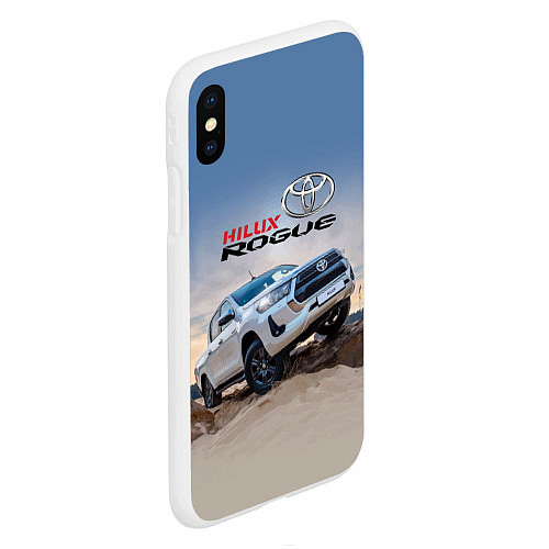 Чехол iPhone XS Max матовый Toyota Hilux Rogue Off-road vehicle Тойота - прохо / 3D-Белый – фото 2