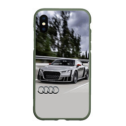 Чехол iPhone XS Max матовый Ауди на скоростном шоссе Audi on the expressway