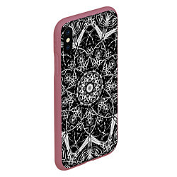 Чехол iPhone XS Max матовый Hard Lace, цвет: 3D-малиновый — фото 2