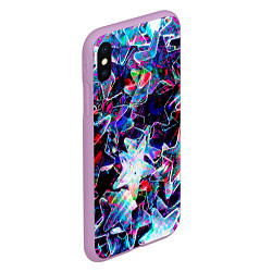 Чехол iPhone XS Max матовый Neon Stars, цвет: 3D-сиреневый — фото 2