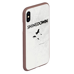 Чехол iPhone XS Max матовый The Sound of Madness - Shinedown, цвет: 3D-коричневый — фото 2