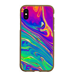 Чехол iPhone XS Max матовый Абстракция кислота