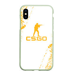 Чехол iPhone XS Max матовый Cs go КРАСКА, цвет: 3D-салатовый