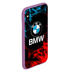 Чехол iPhone XS Max матовый Bmw Огонь, цвет: 3D-фиолетовый — фото 2