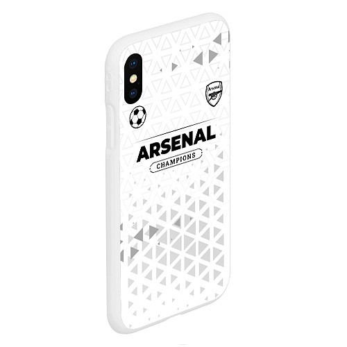 Чехол iPhone XS Max матовый Arsenal Champions Униформа / 3D-Белый – фото 2