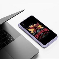 Чехол iPhone XS Max матовый Stranger Things Demogorgon, цвет: 3D-светло-сиреневый — фото 2