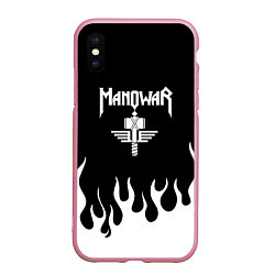 Чехол iPhone XS Max матовый MANOWAR арт огонь