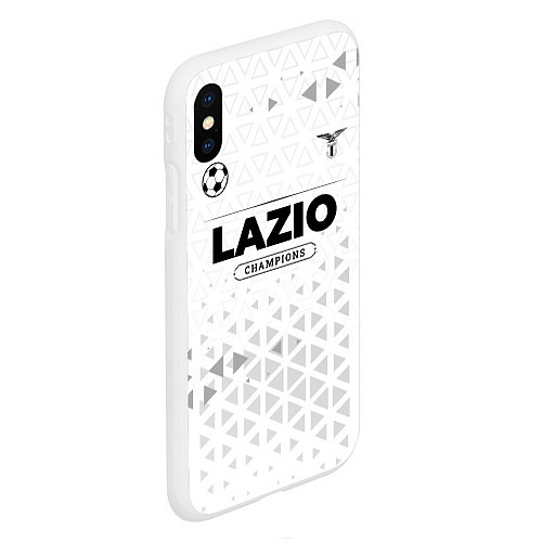 Чехол iPhone XS Max матовый Lazio Champions Униформа / 3D-Белый – фото 2