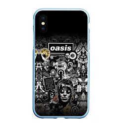 Чехол iPhone XS Max матовый Большой принт группы OASIS