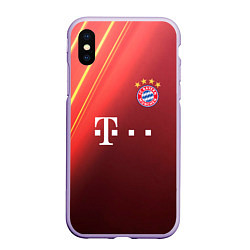 Чехол iPhone XS Max матовый Bayern munchen T, цвет: 3D-светло-сиреневый