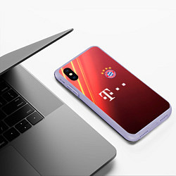 Чехол iPhone XS Max матовый Bayern munchen T, цвет: 3D-светло-сиреневый — фото 2