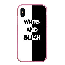 Чехол iPhone XS Max матовый White and Black Белое и Чёрное