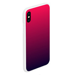 Чехол iPhone XS Max матовый RED to dark BLUE GRADIENT, цвет: 3D-белый — фото 2