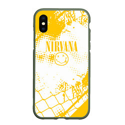 Чехол iPhone XS Max матовый Nirvana - нирвана смайл