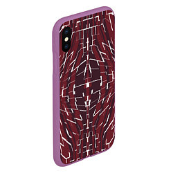 Чехол iPhone XS Max матовый Абстрактная мозаика abstract mosaic, цвет: 3D-фиолетовый — фото 2