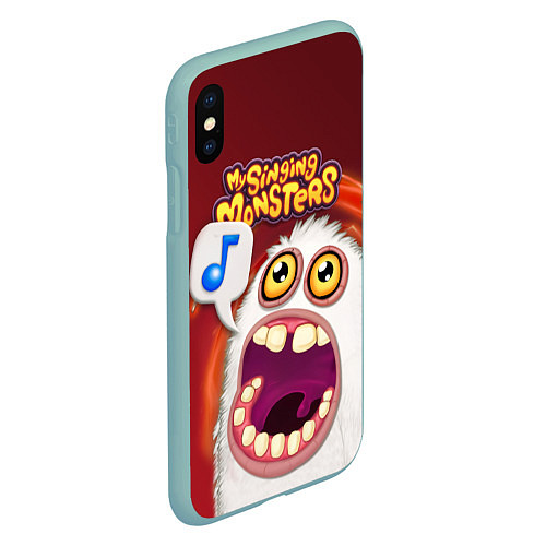 Чехол iPhone XS Max матовый My singing monster / 3D-Мятный – фото 2