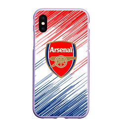 Чехол iPhone XS Max матовый Арсенал arsenal logo, цвет: 3D-светло-сиреневый