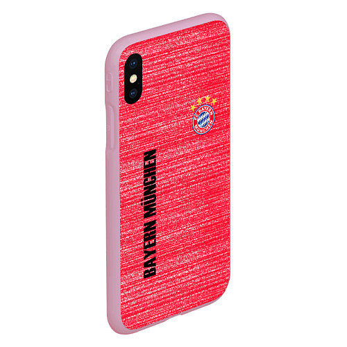 Чехол iPhone XS Max матовый BAYERN MUNCHEN БАВАРИЯ football club / 3D-Розовый – фото 2