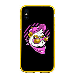 Чехол iPhone XS Max матовый KOTOFEY WITH GLASSES, цвет: 3D-желтый