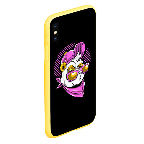 Чехол iPhone XS Max матовый KOTOFEY WITH GLASSES / 3D-Желтый – фото 2