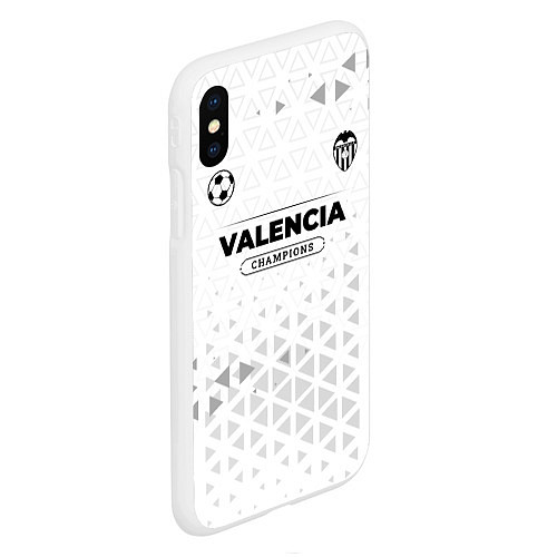 Чехол iPhone XS Max матовый Valencia Champions Униформа / 3D-Белый – фото 2