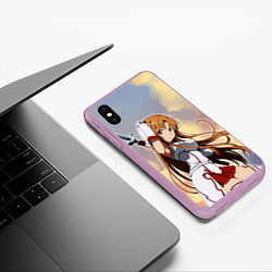 Чехол iPhone XS Max матовый Асуна Юки - Sword Art Online, цвет: 3D-сиреневый — фото 2