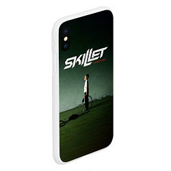 Чехол iPhone XS Max матовый Comatose - Skillet, цвет: 3D-белый — фото 2