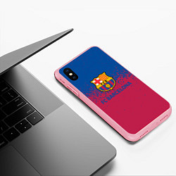 Чехол iPhone XS Max матовый Fc barcelona, цвет: 3D-баблгам — фото 2