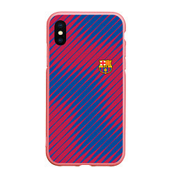 Чехол iPhone XS Max матовый Fc barcelona барселона fc абстракция, цвет: 3D-баблгам