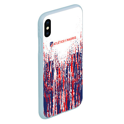 Чехол iPhone XS Max матовый АТЛЕТИКО МАДРИД ATLETICO MADRID краска / 3D-Голубой – фото 2