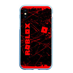 Чехол iPhone XS Max матовый ROBLOX красный логотип