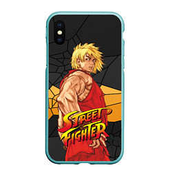 Чехол iPhone XS Max матовый Кен Мастерс - Street Fighter