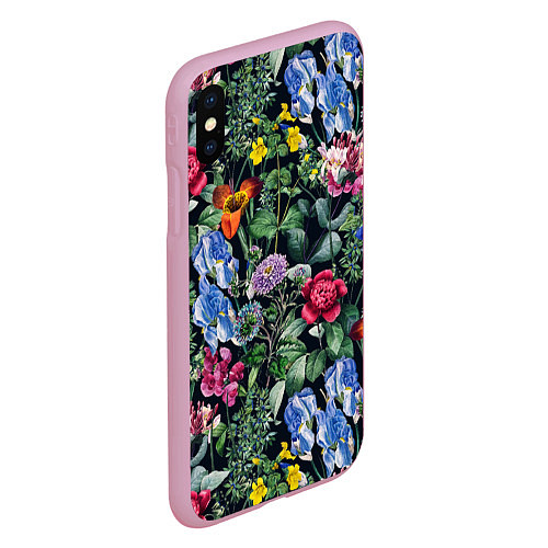 Чехол iPhone XS Max матовый Цветы Старый Сад / 3D-Розовый – фото 2