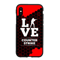 Чехол iPhone XS Max матовый Counter Strike Love Классика, цвет: 3D-черный