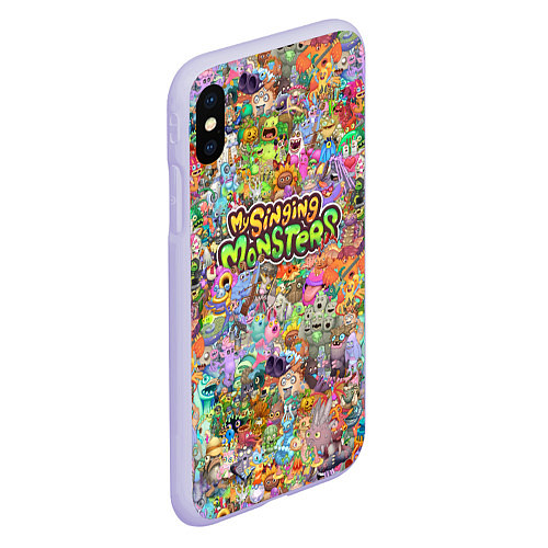 Чехол iPhone XS Max матовый MY SINGING MONSTERS ПЕРСОНАЖИ / 3D-Светло-сиреневый – фото 2