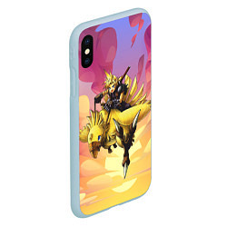 Чехол iPhone XS Max матовый Клауд Страйф из Final Fantasy, цвет: 3D-голубой — фото 2