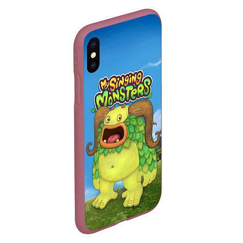 Чехол iPhone XS Max матовый My singing monsters Избалолист Entbrat / 3D-Малиновый – фото 2