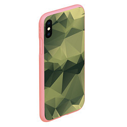 Чехол iPhone XS Max матовый 3д полигоны - камуфляж, цвет: 3D-баблгам — фото 2