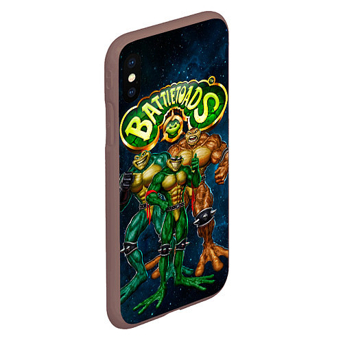 Чехол iPhone XS Max матовый Rare - Battletoads / 3D-Коричневый – фото 2