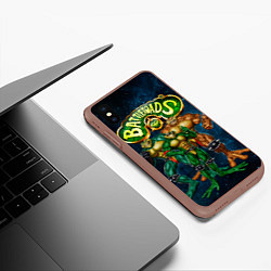 Чехол iPhone XS Max матовый Rare - Battletoads, цвет: 3D-коричневый — фото 2