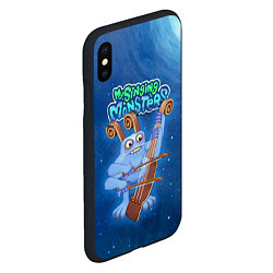 Чехол iPhone XS Max матовый My singing monsters СМЫЧОРОГ Bowgart, цвет: 3D-черный — фото 2