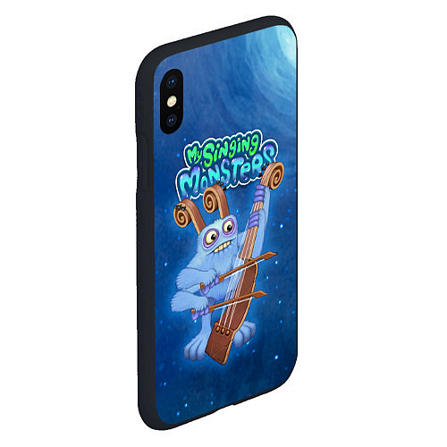 Чехол iPhone XS Max матовый My singing monsters СМЫЧОРОГ Bowgart / 3D-Черный – фото 2