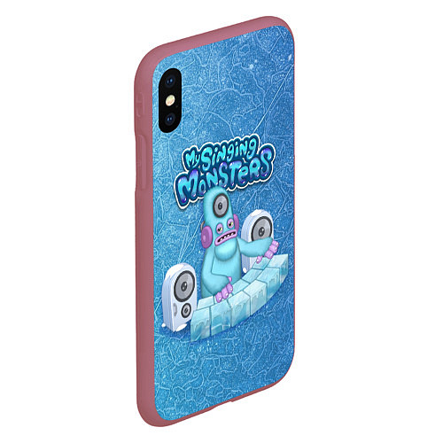 Чехол iPhone XS Max матовый My singing monsters ДИДЖ Deedge / 3D-Малиновый – фото 2