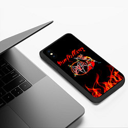 Чехол iPhone XS Max матовый Show No Mercy - Slayer, цвет: 3D-черный — фото 2