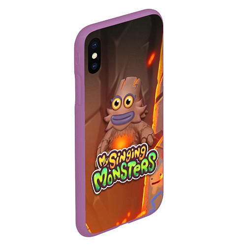 Чехол iPhone XS Max матовый My singing monsters ЛАВАТЁКА Kayna / 3D-Фиолетовый – фото 2